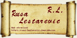 Rusa Leštarević vizit kartica
